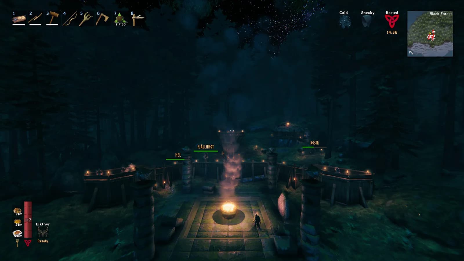 Night falls at The Withering Grove