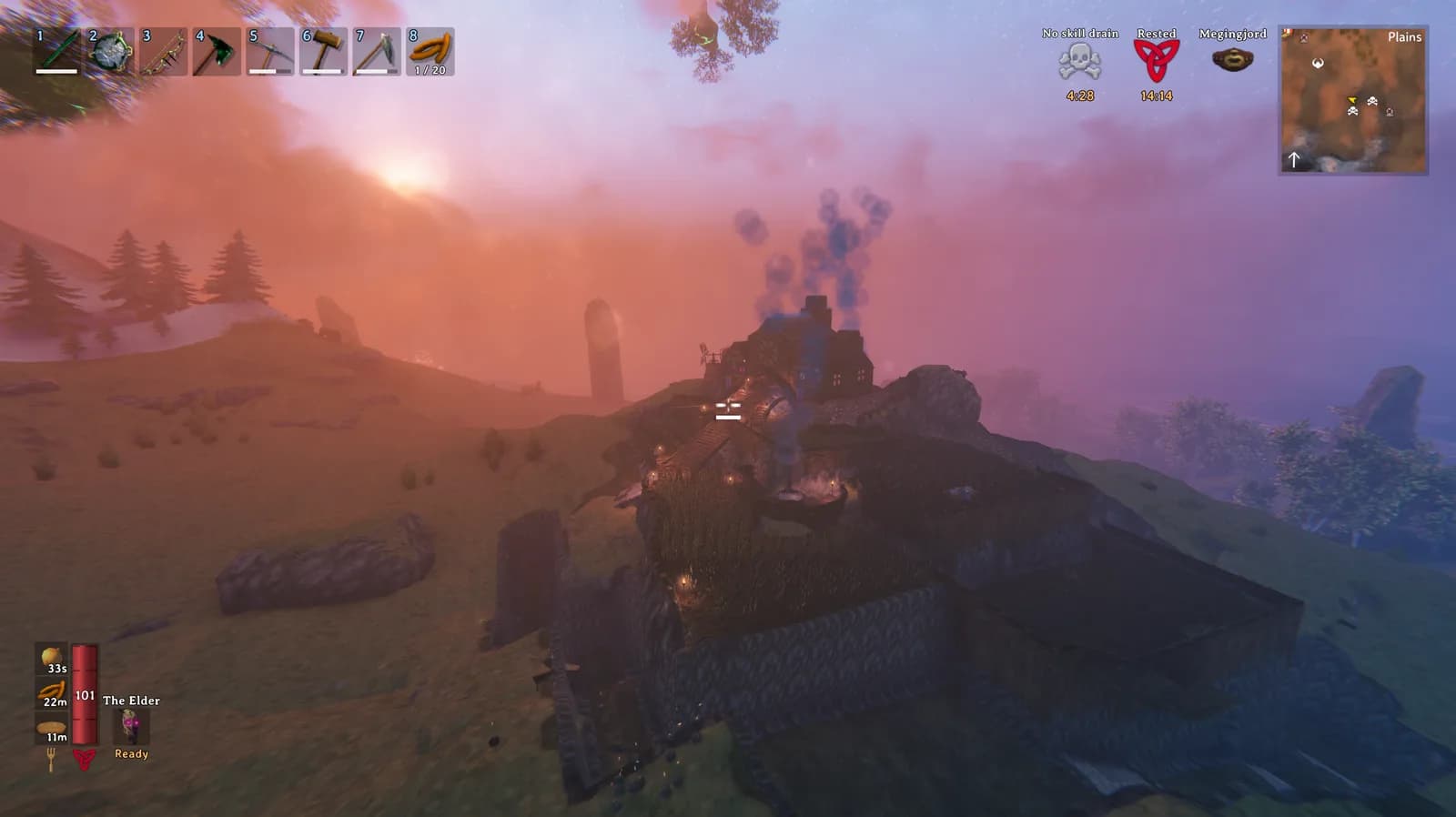 Beautiful sunset over our Plains Farm